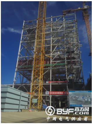 中电普安电厂#1机组锅炉第六层钢结构通过验收