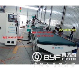 济南自动上下料木工加工中心，自动换刀板式家具雕刻机图1