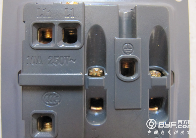 单开五孔插座、开关接线图和接法