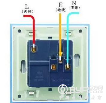 单开五孔插座、开关接线图和接法