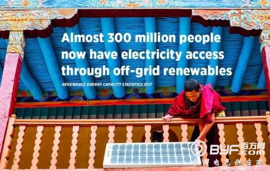 IRENA：2016年底全球可再生能源总装机量达2006GW