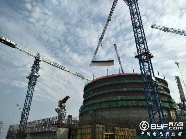 &ldquo;华龙一号&rdquo;福清核电6号机组安全壳第10段钢衬里安装开始