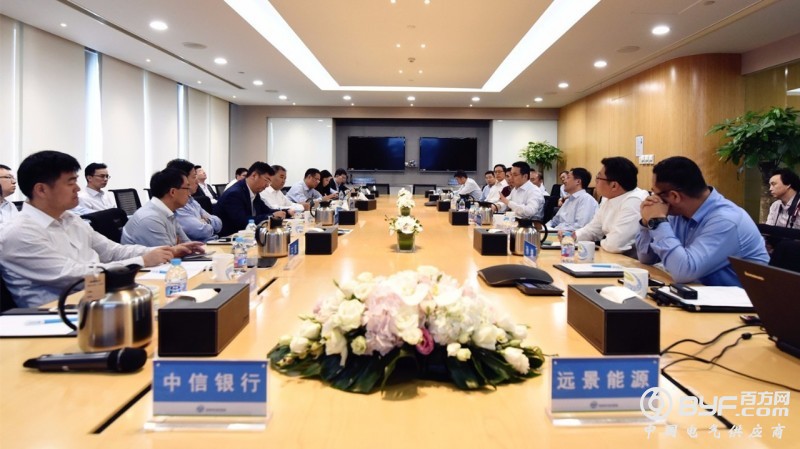 中信银行行长孙德顺率队到访远景 签署百亿规模战略合作协议