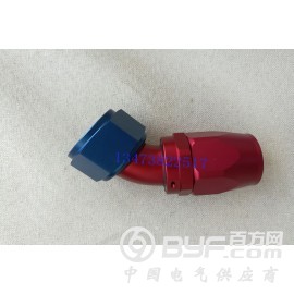 AN6改装油冷器管铁氟龙快装45度接头