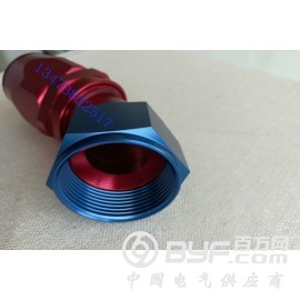 AN6改装油冷器管铁氟龙快装45度接头图2