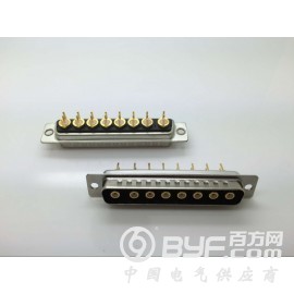天津大电流D-SUB8W8母铆支架90度插板同轴射频连接器