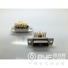 天津大电流D-SUB11W1母铆支架90度插板同轴射频连接器