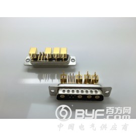 长沙D-SUB9W4母铆支架弯插板同轴射频连接器厂家直销