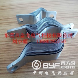 0.05-0.5MM铝箔片叠加软连接，电池铝箔伸缩节图2