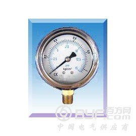 不锈钢壳弹簧管压力表规格图2