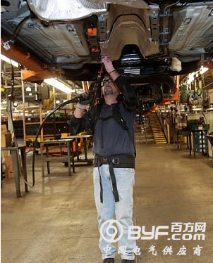 减轻工作负担 福特工厂工人穿戴&ldquo;钢铁侠&rdquo;工作服