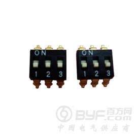 3P 2.54脚距 贴片式拨码开关 DSIC03LSGET图2