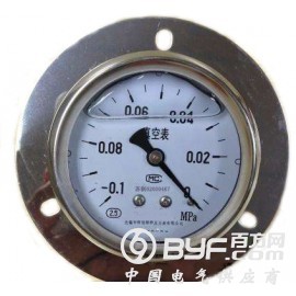 轴向带边不锈钢真空压力表图2