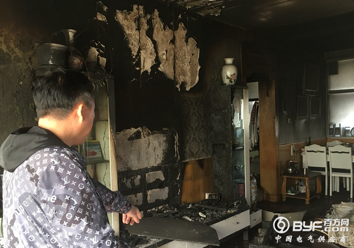 延安一市民新家起火被烧 疑因共用变压器电压异常