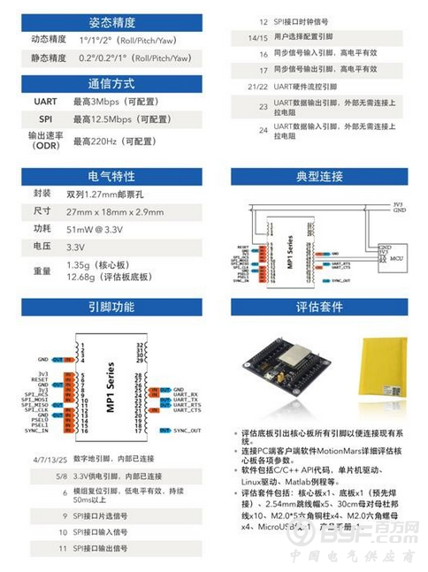 孚心科技推出具有高低动态性能的IMU/AHRS模组MP1