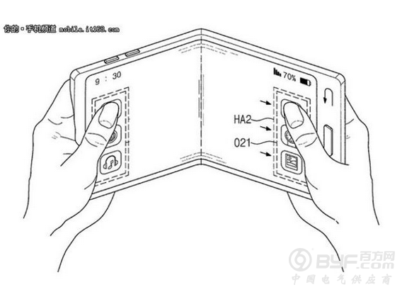 三星新专利曝光 透明折叠手机/类似钱包造型