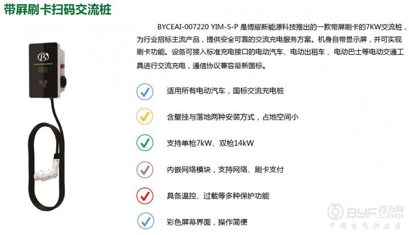 带屛刷卡扫码交流桩介绍1