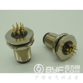 M12-8P 焊板式PCB板式插座多芯数现货