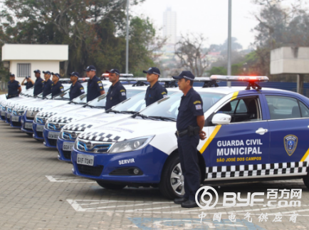 巴西最大规模比亚迪纯电动警卫车队正式起航