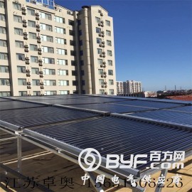 上海益庭商务酒店16组太阳能集热器10吨恒温水箱热水工程