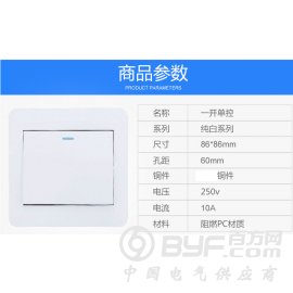 墙壁开关,工程墙壁开关插座,浙江温州墙壁开关厂图3