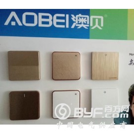 墙壁开关，土豪金大板墙壁开关，USB带五孔插座，墙壁开关厂图2