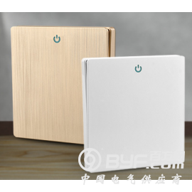 墙壁开关,墙壁开关插座,大板无边框开关,金色/白色开关插座图2