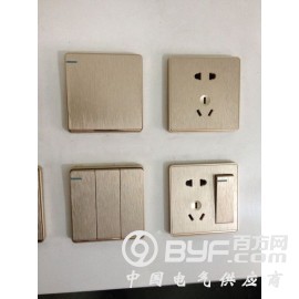墙壁开关,开关插座,86型金色大板墙壁开关,各种大板墙壁开关图3