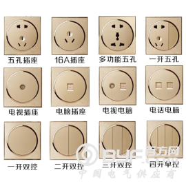 墙壁开关,墙壁开关插座,圆形金色墙壁开关,澳贝墙壁开关厂图3