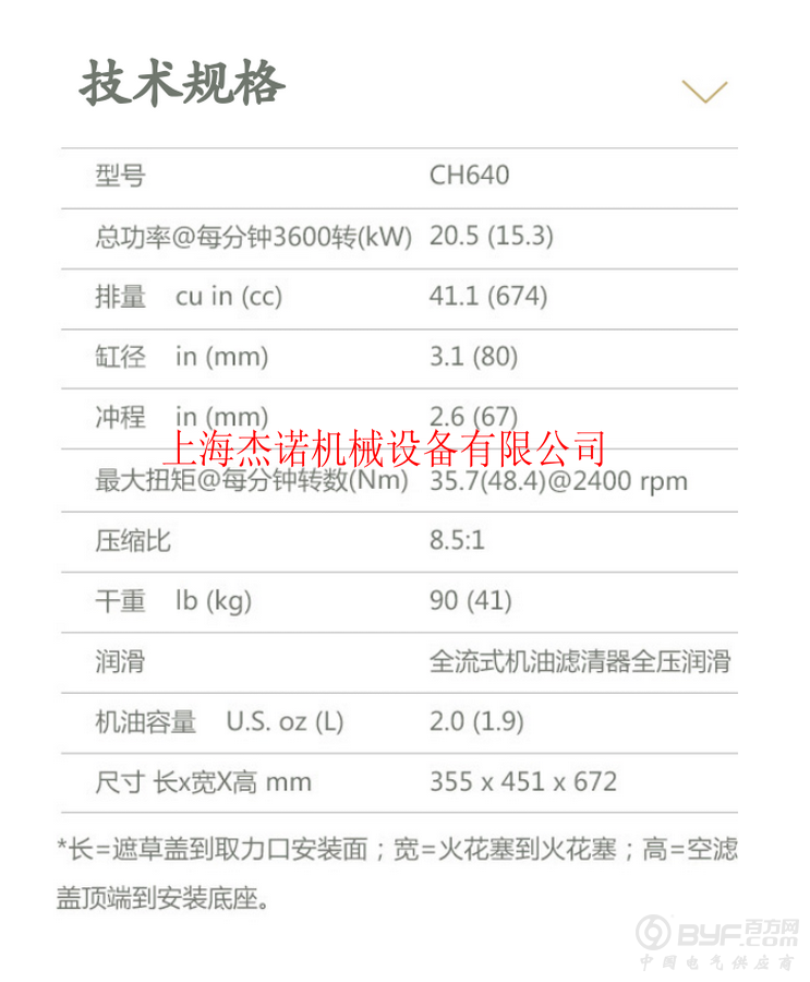 CH640参数