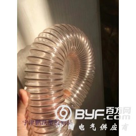 pu钢丝伸缩软管北京大型设备耐磨除尘波纹管（pu聚氨酯材质）