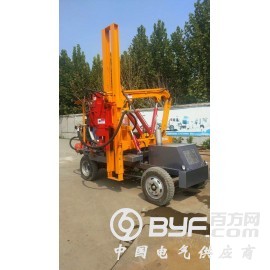 新款小四轮打桩机  小型液压护栏打桩机 四轮打拔钻一体机热销