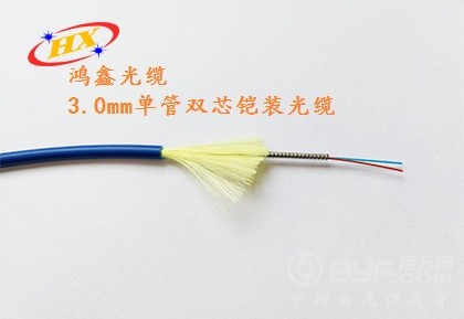 3.mm单管双芯铠装光缆