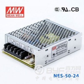 台湾明纬NES-50-24开关电源50W/24V高性能直流