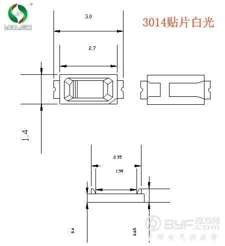 3014贴片白光 图纸