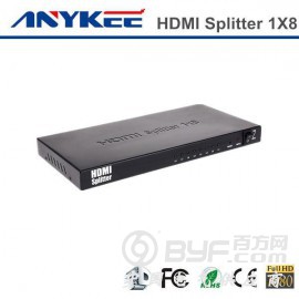 深圳市艾尼奇科技HDMI分配器1x8  4K*2K