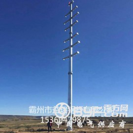 张家界市新型镀锌13米电力钢管杆 10kv-35kv耐张钢杆