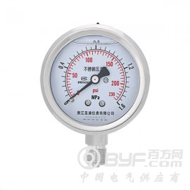 YN60BF不锈钢耐震压力表