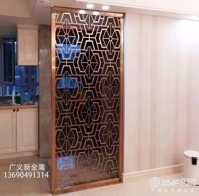 客厅装饰不锈钢屏风隔断定制