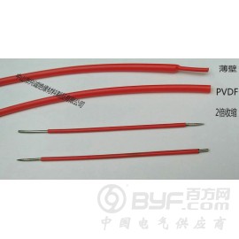 红色150度耐高温绝缘阻燃超簿PVDF热缩管2：1
