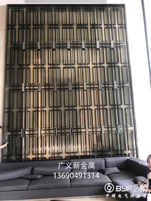 家庭不锈钢屏风定制厂家玫瑰金不锈钢隔断