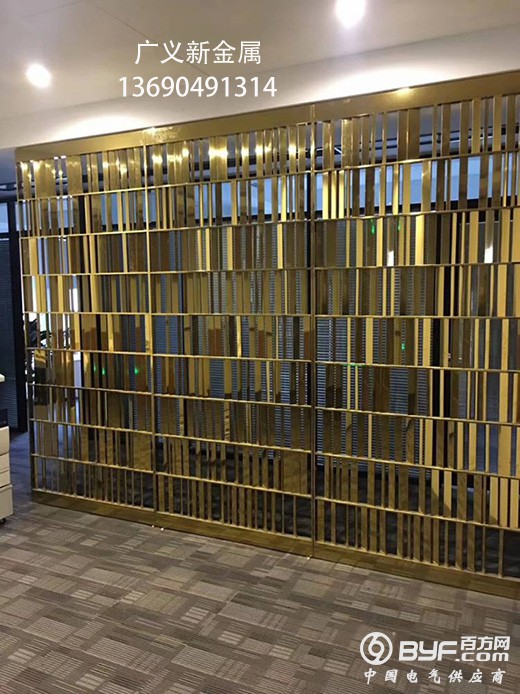 玫瑰金不锈钢屏风花格定制金属屏风厂家