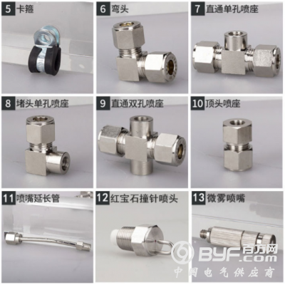 冷雾设备高压冷雾管道，喷雾机组，冷雾尼龙管，雾化喷嘴图2