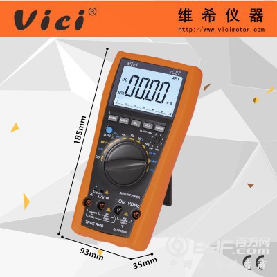 6000计数自动量程变频电压测试数字万用表VC87 真有效值图3