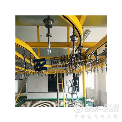门锁自动静电喷塑生产线 悬挂式喷塑烘道流水线图4