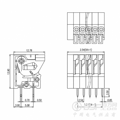 弹簧式PCB连接器F5001-2.54/DG141V接线端子图4