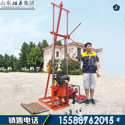 30米卷扬款岩心取样钻机 轻便钻探取芯设备 小型勘察打孔设备图2