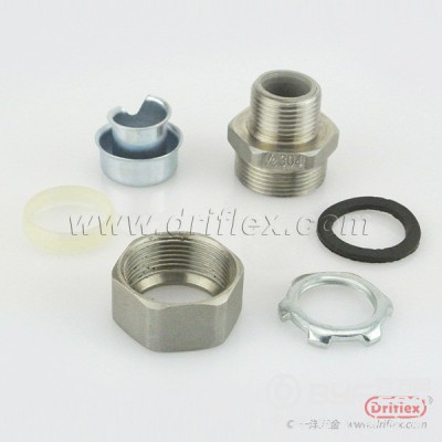 上海304不锈钢直接头防水六角软管连接器适配软管3/16-4图3