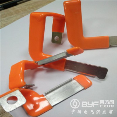 铜箔软连接 橙色浸塑绝缘软铜排非标厂家定制图2