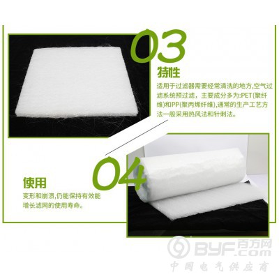 专业生产阻燃防火高温毡 耐高温过滤棉 白色初效空气过滤玻纤棉图2